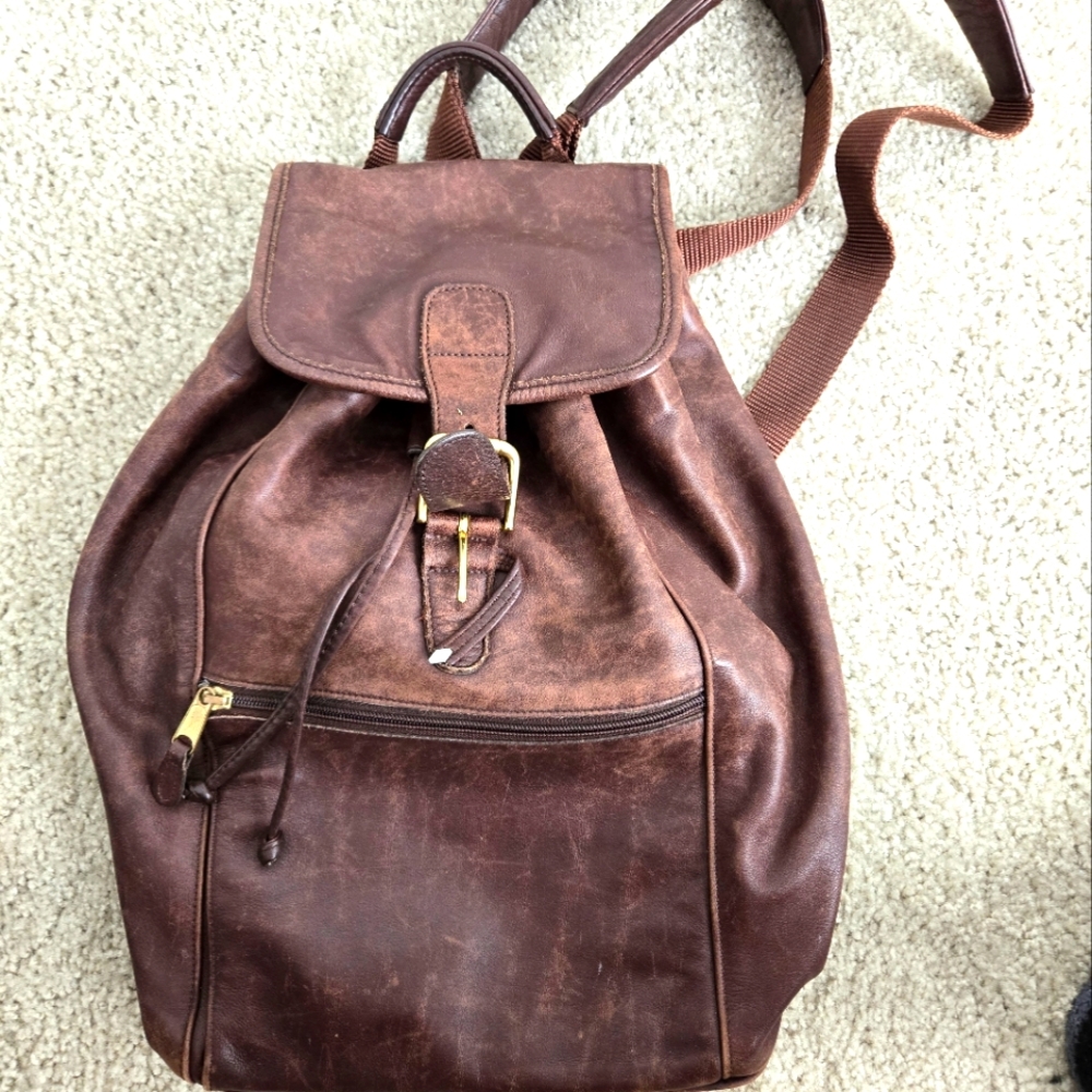 COACH mens leather backpack